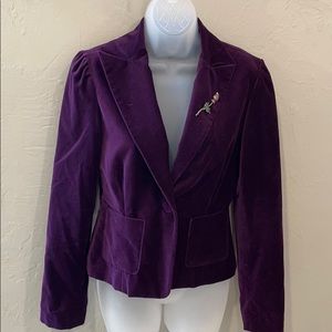 Purple velvet jacket size 4